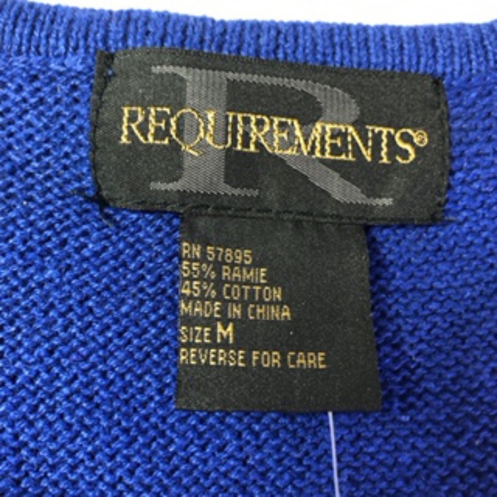 NWT Requirements Christmas Hand Beaded Royal Blue Vest Size M - Picture 6 of 9